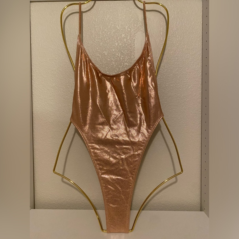 Gold one piece swimsuit